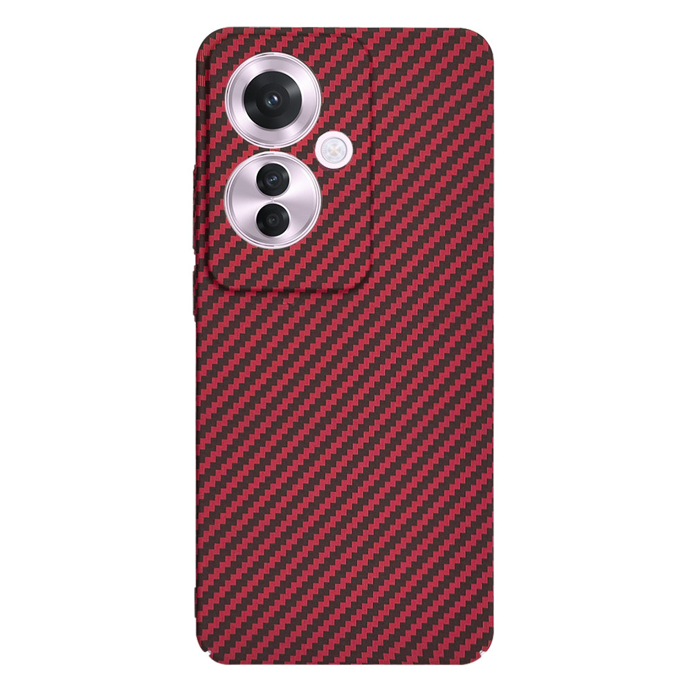 Hülle für Oppo Reno11 F, Techsuit, Carbonite FiberShell, Rot