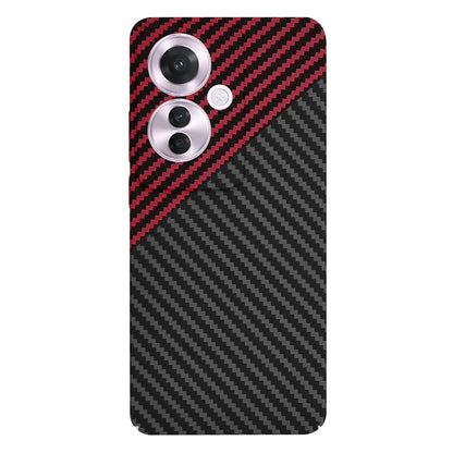 Coque pour Oppo Reno11 F, Techsuit, Carbonite FiberShell, Noir Rouge