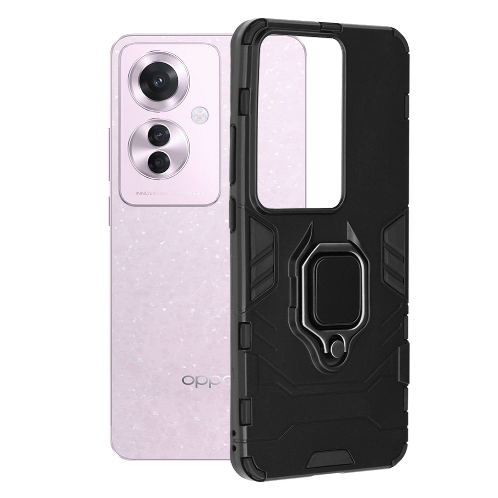 Hoes voor Oppo Reno11 F, Techsuit, Shield, Zwart