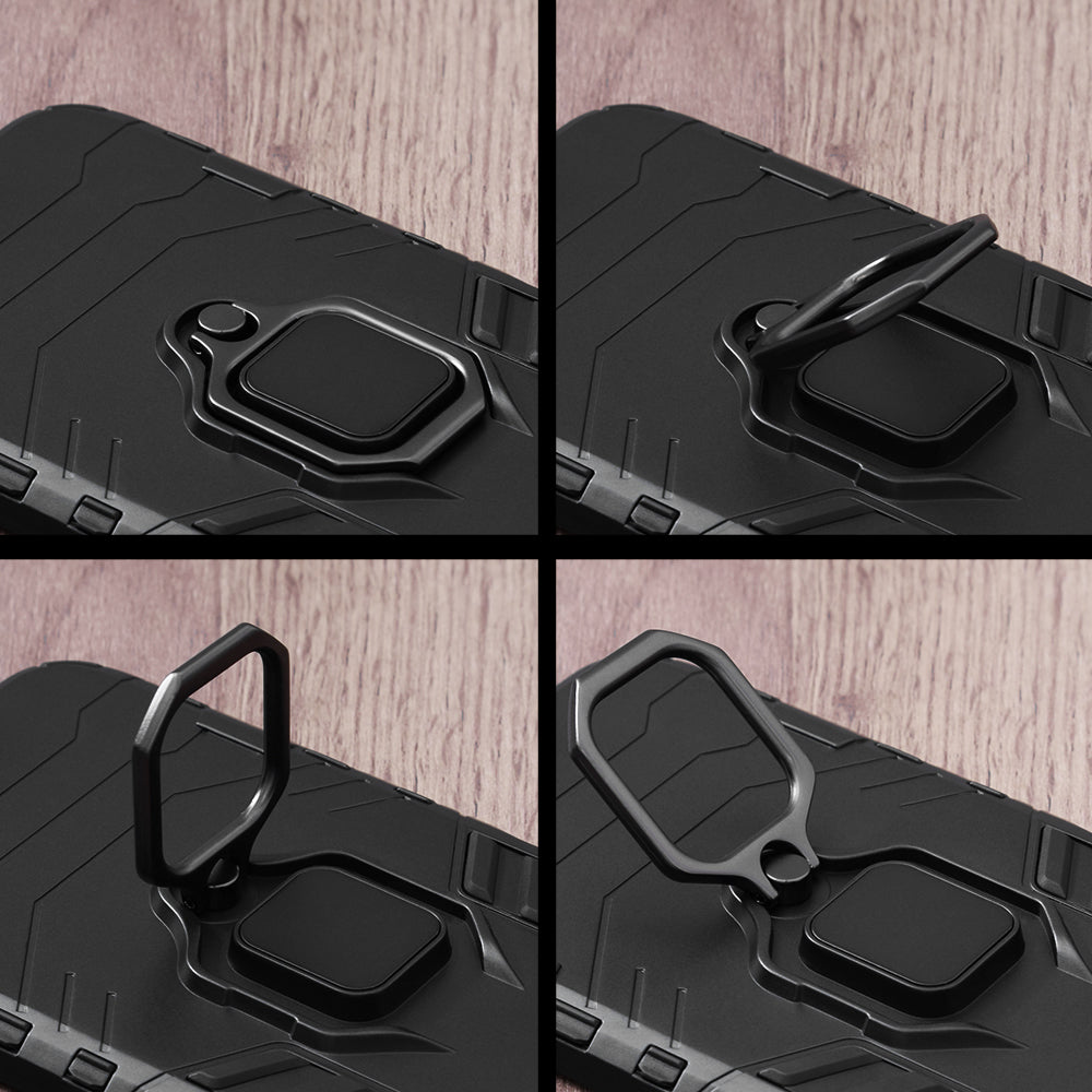 Hoes voor Oppo Reno11 F, Techsuit, Shield, Zwart