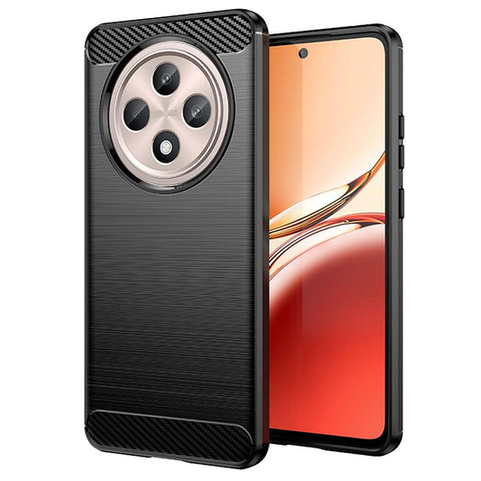Coque pour Oppo Reno12 FS 5G / Reno12 FS 4G / Reno12 F 4G / Reno12 F, Techsuit, Carbone, Noire