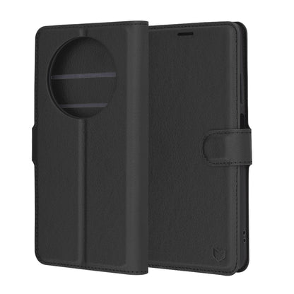 Coque pour Oppo Reno12 FS 5G / Reno12 FS 4G / Reno12 F 4G / Reno12 F, Techsuit, Folio en cuir, Noir