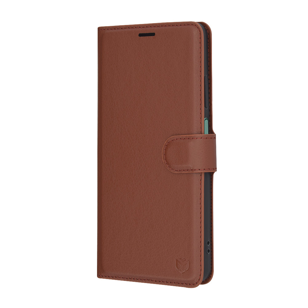 Étui pour Oppo Reno12 FS 5G / Reno12 FS 4G / Reno12 F 4G / Reno12 F, Techsuit, Leather Folio, Marron