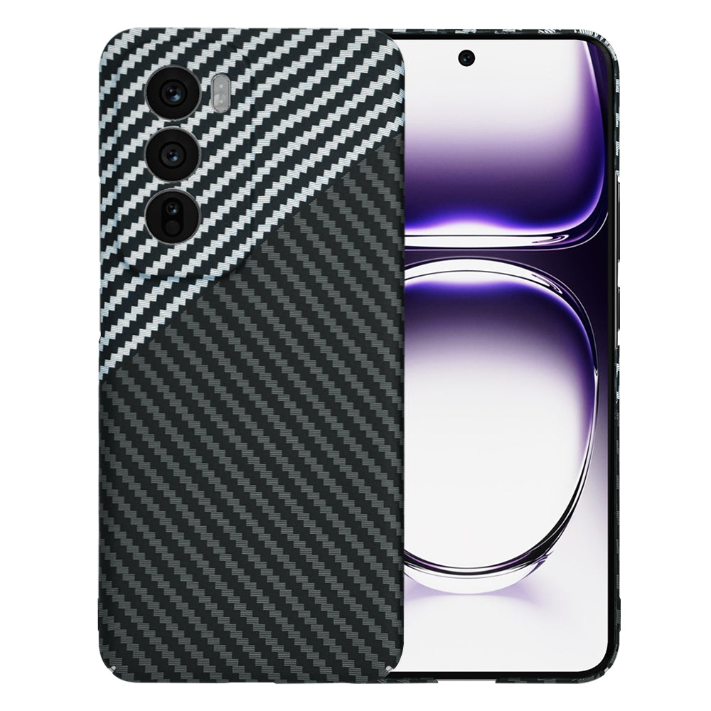 Case for Oppo Reno12, Techsuit, Carbonite FiberShell, Black Gray