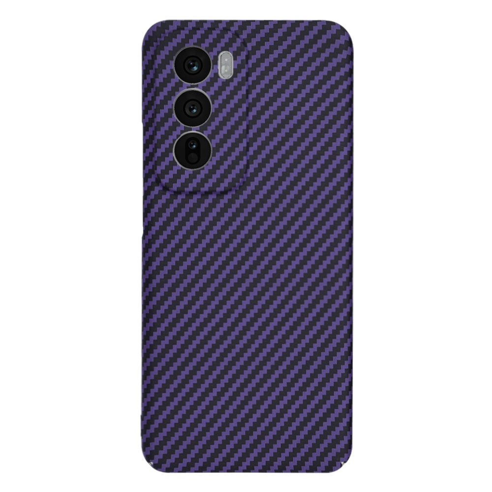 Hülle für Oppo Reno12, Techsuit, Carbonite FiberShell, Lila