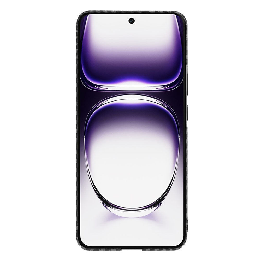 Hülle für Oppo Reno12, Techsuit, Carbonite FiberShell, Schwarz