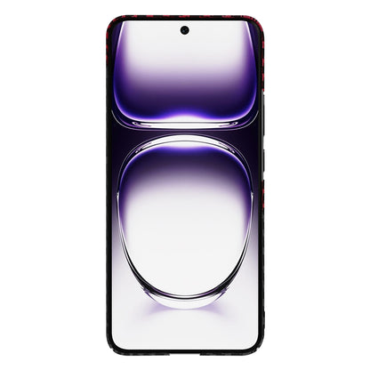 Hoes voor Oppo Reno12, Techsuit, Carbonite FiberShell, Zwart Rood