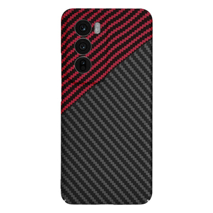 Hoes voor Oppo Reno12, Techsuit, Carbonite FiberShell, Zwart Rood