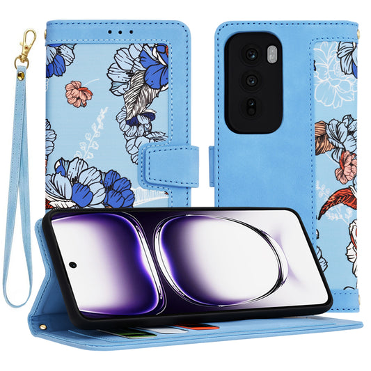 Hoes voor Oppo Reno12, Techsuit, FlipCraft, Blauw