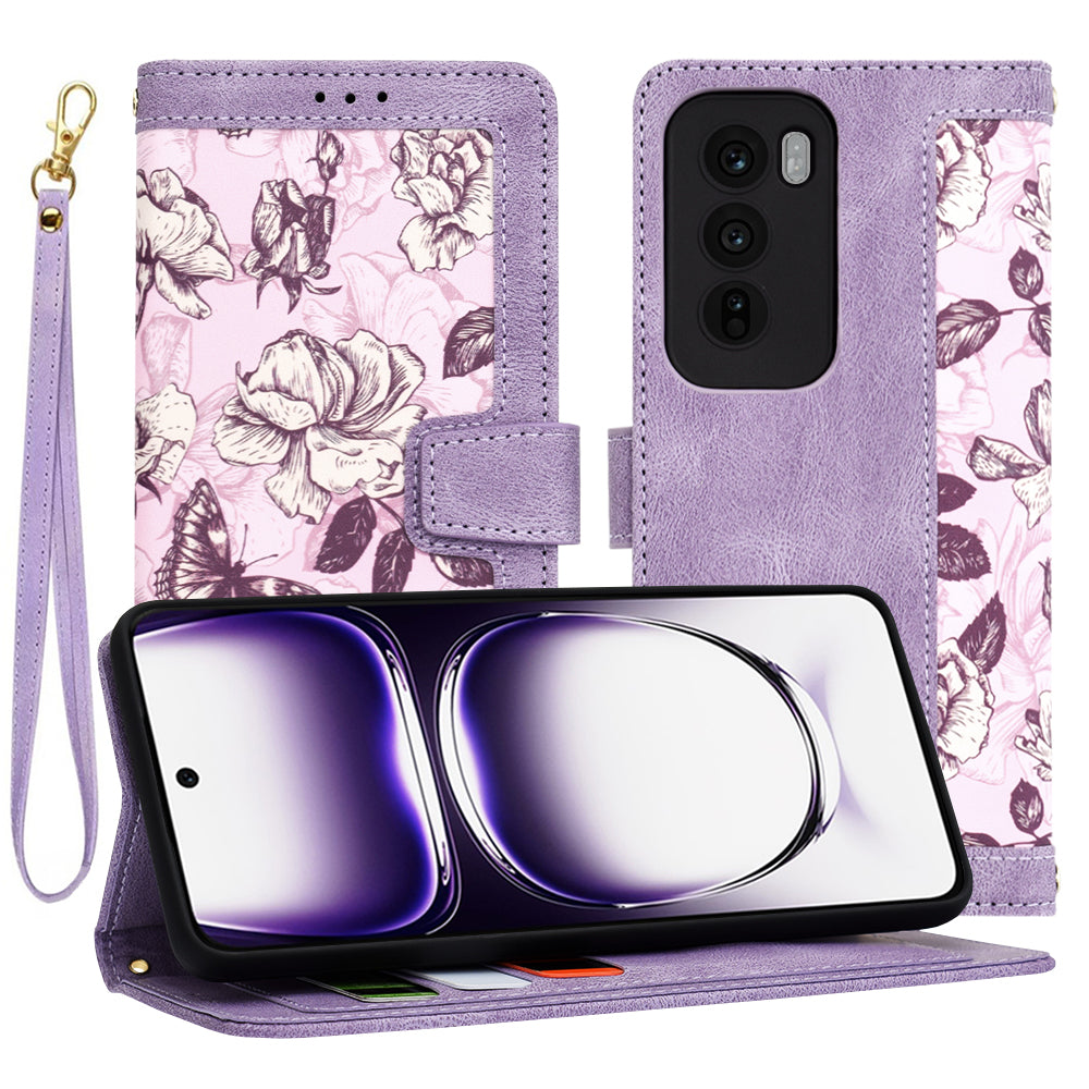 Coque pour Oppo Reno12, Techsuit, FlipCraft, Violet