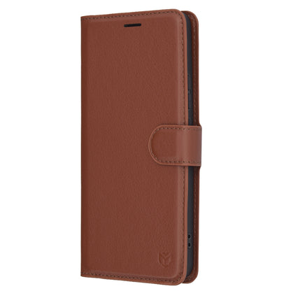 Coque pour Oppo Reno13 FS 5G / Reno13 F 4G / Reno13 F, Techsuit, Folio en cuir, Marron
