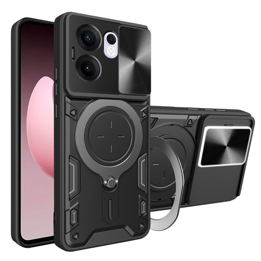 Hoesje voor Oppo Reno13 FS 5G / Reno13 F 4G / Reno13 F, Techsuit, CamGuard Pro, Zwart