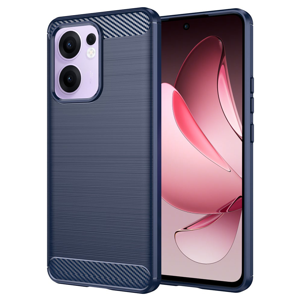 Hoes voor Oppo Reno13 FS 5G / Reno13 F 4G / Reno13 F, Techsuit, Carbon, Blauw