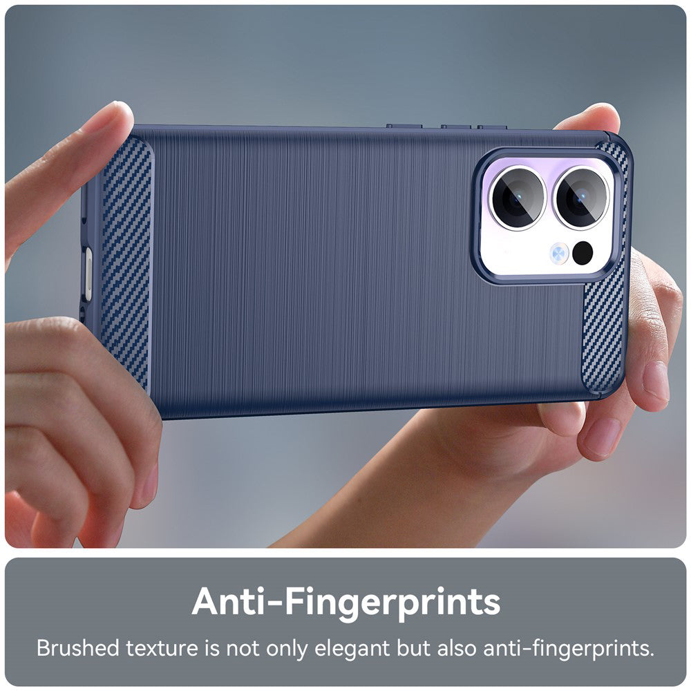 Hoes voor Oppo Reno13 FS 5G / Reno13 F 4G / Reno13 F, Techsuit, Carbon, Blauw
