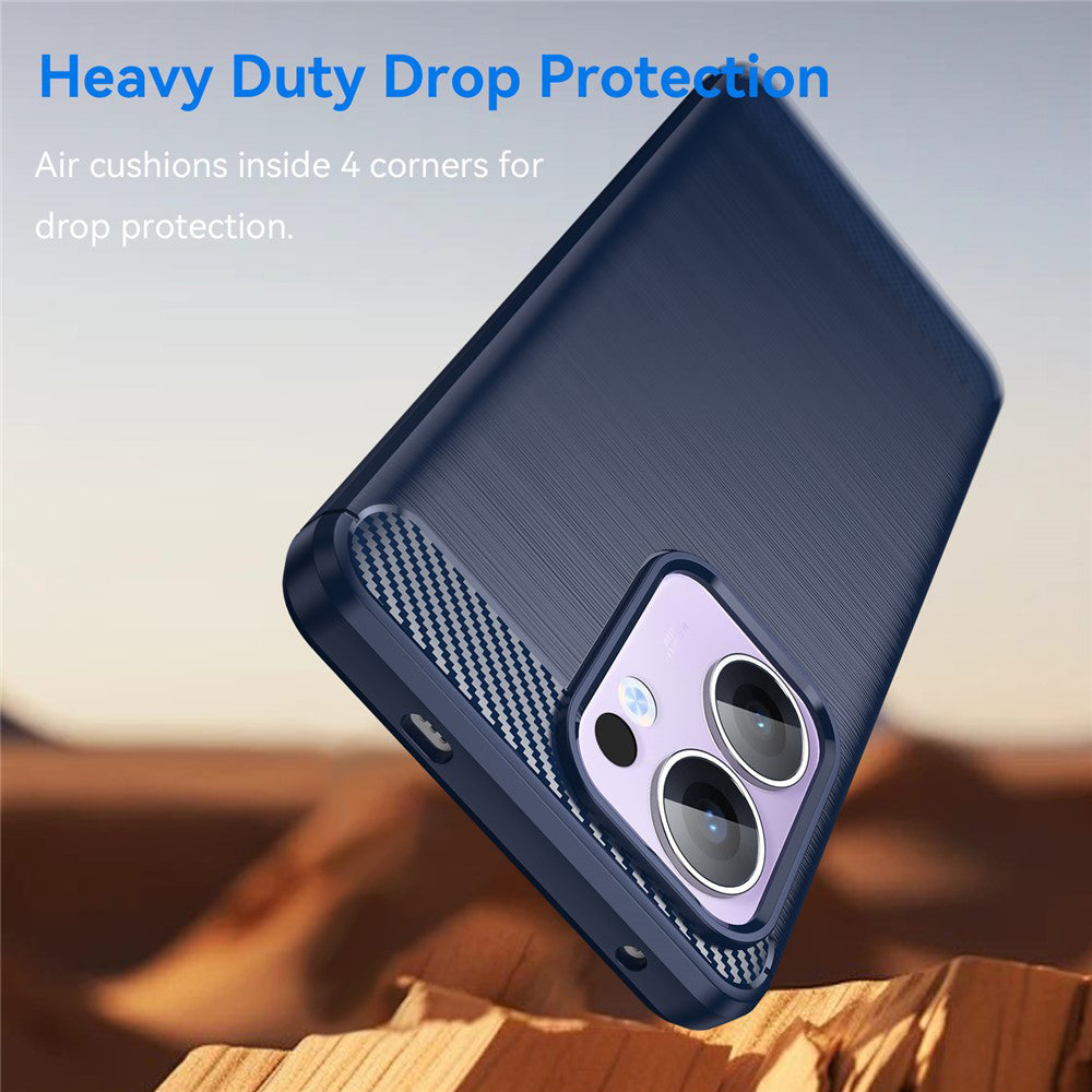 Hoes voor Oppo Reno13 FS 5G / Reno13 F 4G / Reno13 F, Techsuit, Carbon, Blauw
