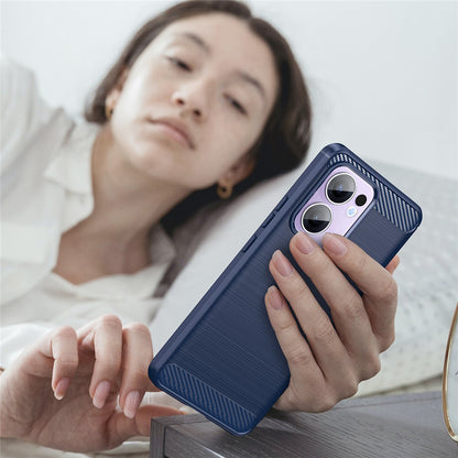Hoes voor Oppo Reno13 FS 5G / Reno13 F 4G / Reno13 F, Techsuit, Carbon, Blauw