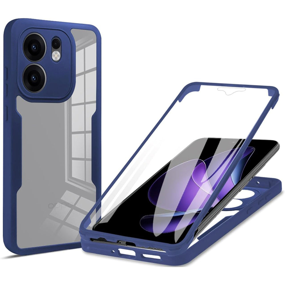 Coque pour Oppo Reno13 FS 5G / Reno13 F 4G / Reno13 F, Techsuit, ColorVerse 360, Bleue