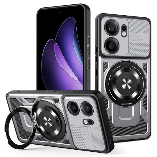 Coque pour Oppo Reno13 FS 5G / Reno13 F 4G / Reno13 F, Techsuit, RuggedCam, Gris