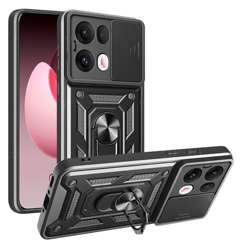 Hülle für Oppo Reno13 Pro, Techsuit, CamShield, Schwarz