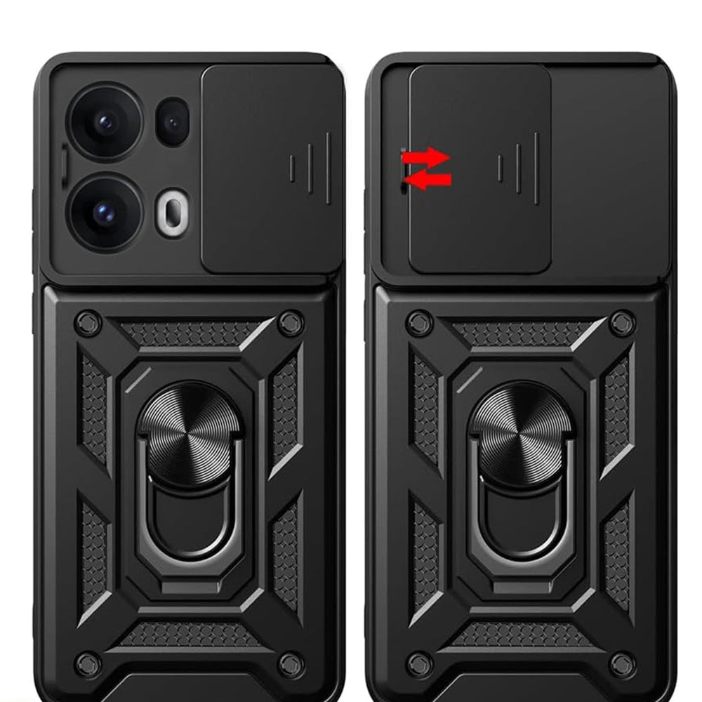 Hülle für Oppo Reno13 Pro, Techsuit, CamShield, Schwarz