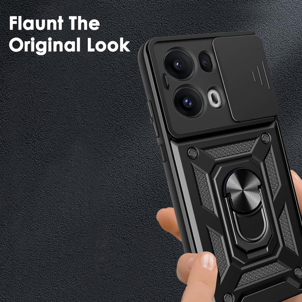 Hülle für Oppo Reno13 Pro, Techsuit, CamShield, Schwarz