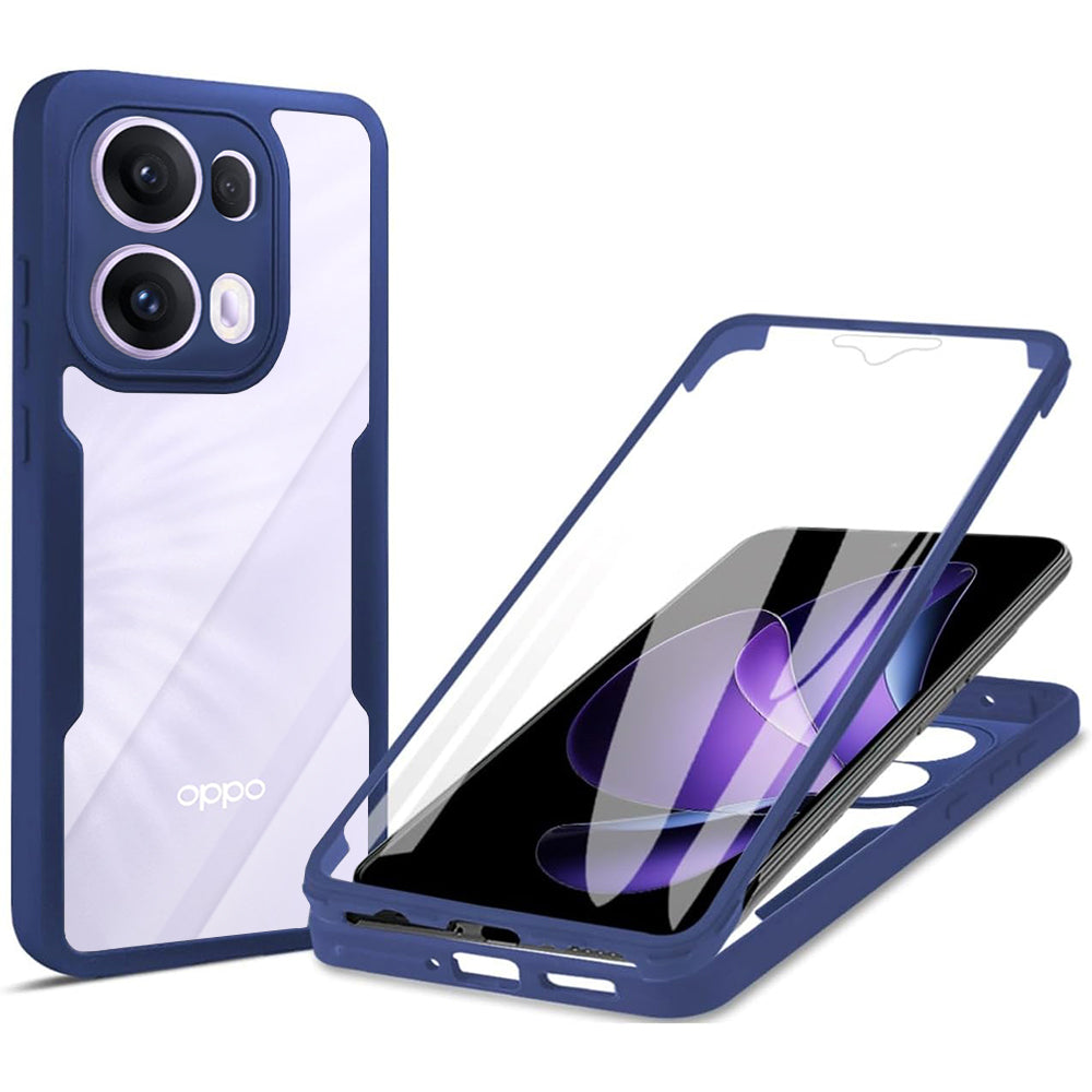 Coque pour Oppo Reno13 Pro, Techsuit, ColorVerse 360, Bleue