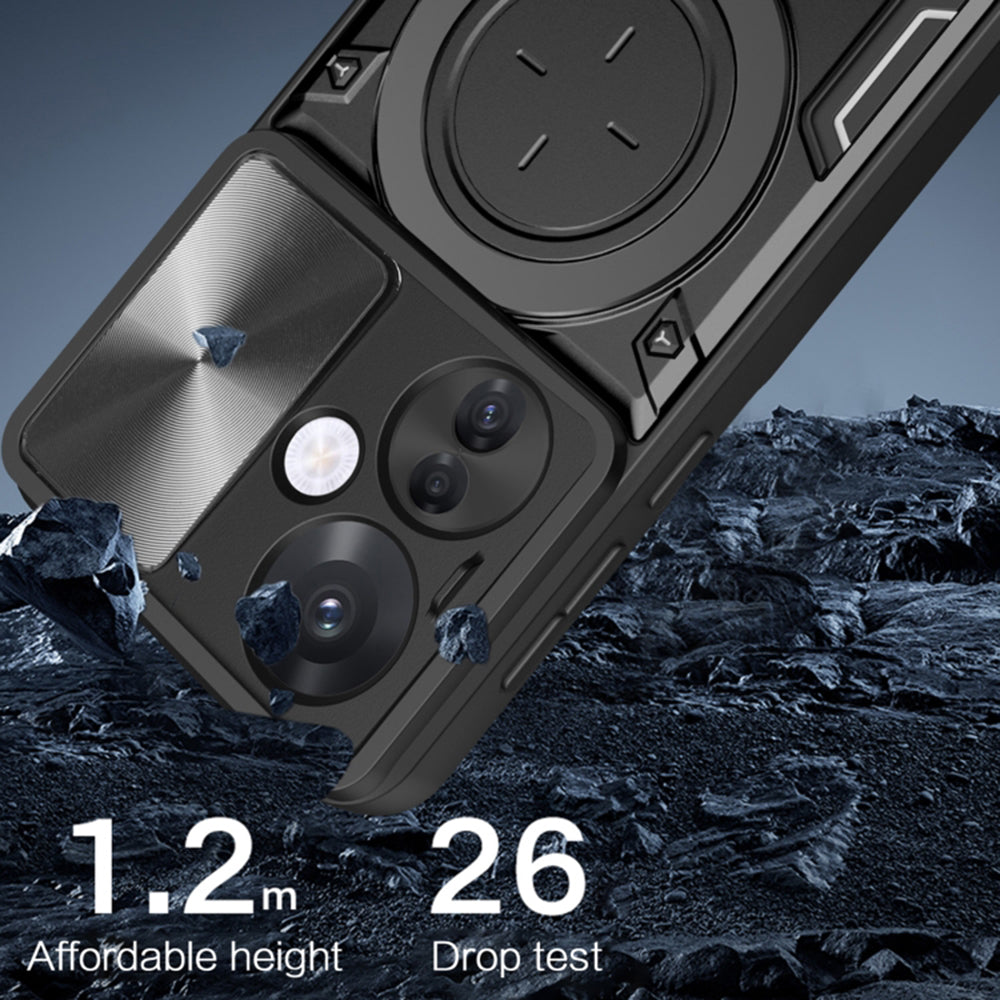 Hoes voor Oppo Reno13, Techsuit, CamGuard Pro, Zwart