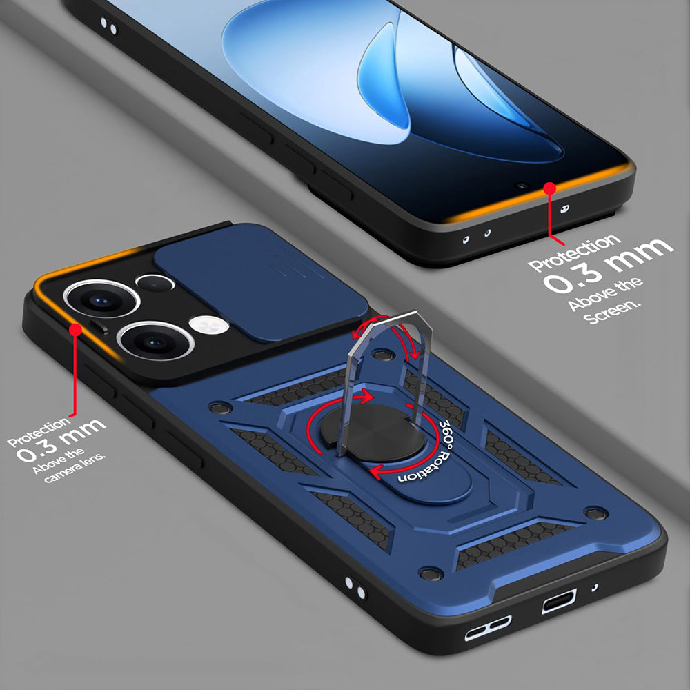 Hülle für Oppo Reno13, Techsuit, CamShield, Grün