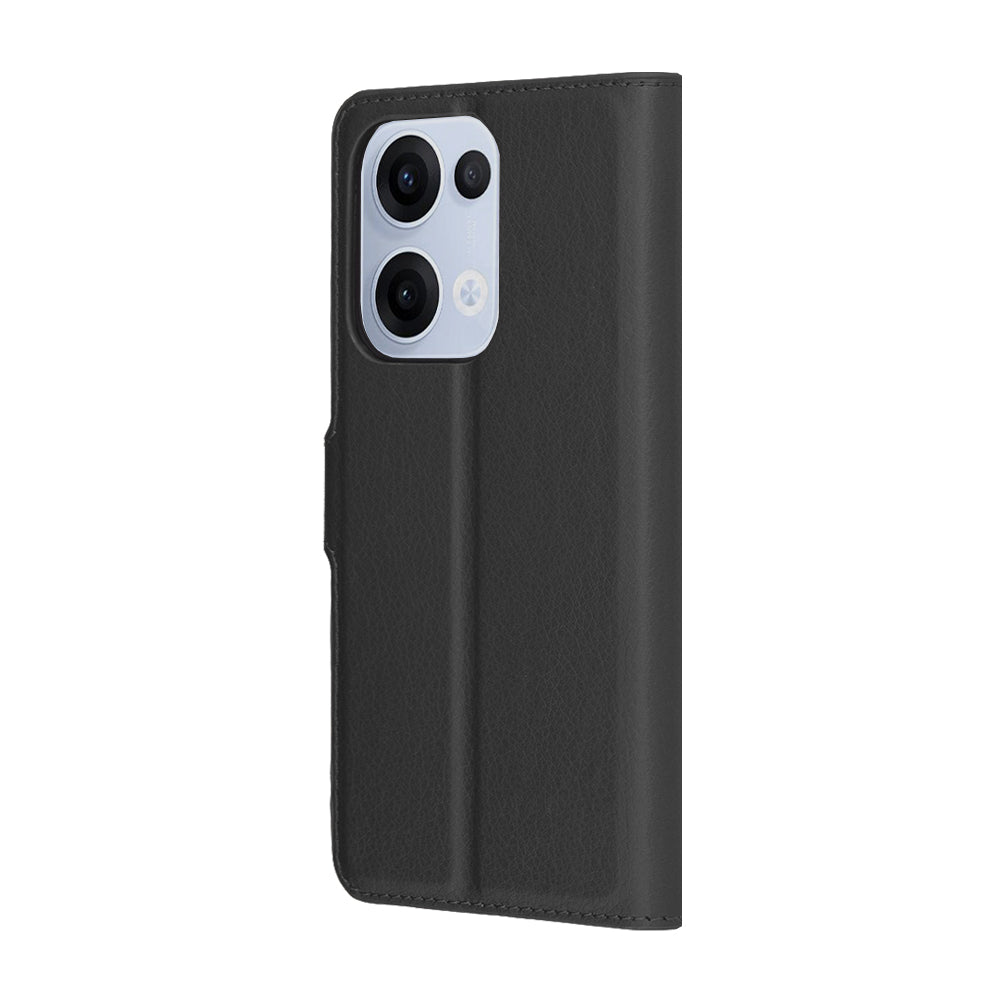 Hoes voor Oppo Reno13, Techsuit, Leather Folio, Zwart