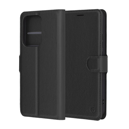 Hoes voor Oppo Reno13, Techsuit, Leather Folio, Zwart