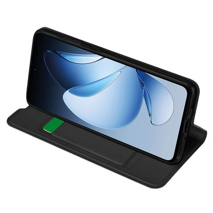 Hoes voor Oppo Reno13, Techsuit, Magskin Book, Zwart