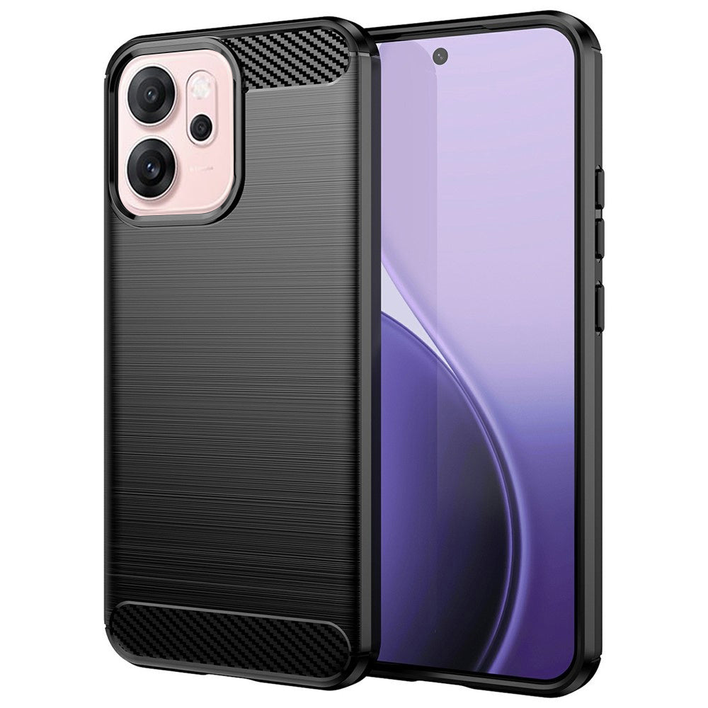 Coque pour Oppo Reno14 F, Techsuit, Carbone, Noire