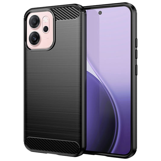 Hoes voor Oppo Reno14 F, Techsuit, Carbon, Zwart