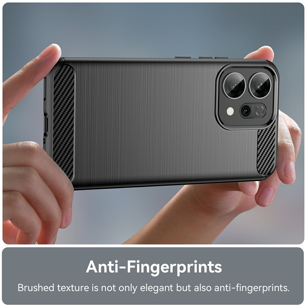 Coque pour Oppo Reno14 F, Techsuit, Carbone, Noire