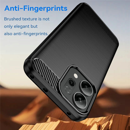 Coque pour Oppo Reno14 F, Techsuit, Carbone, Noire