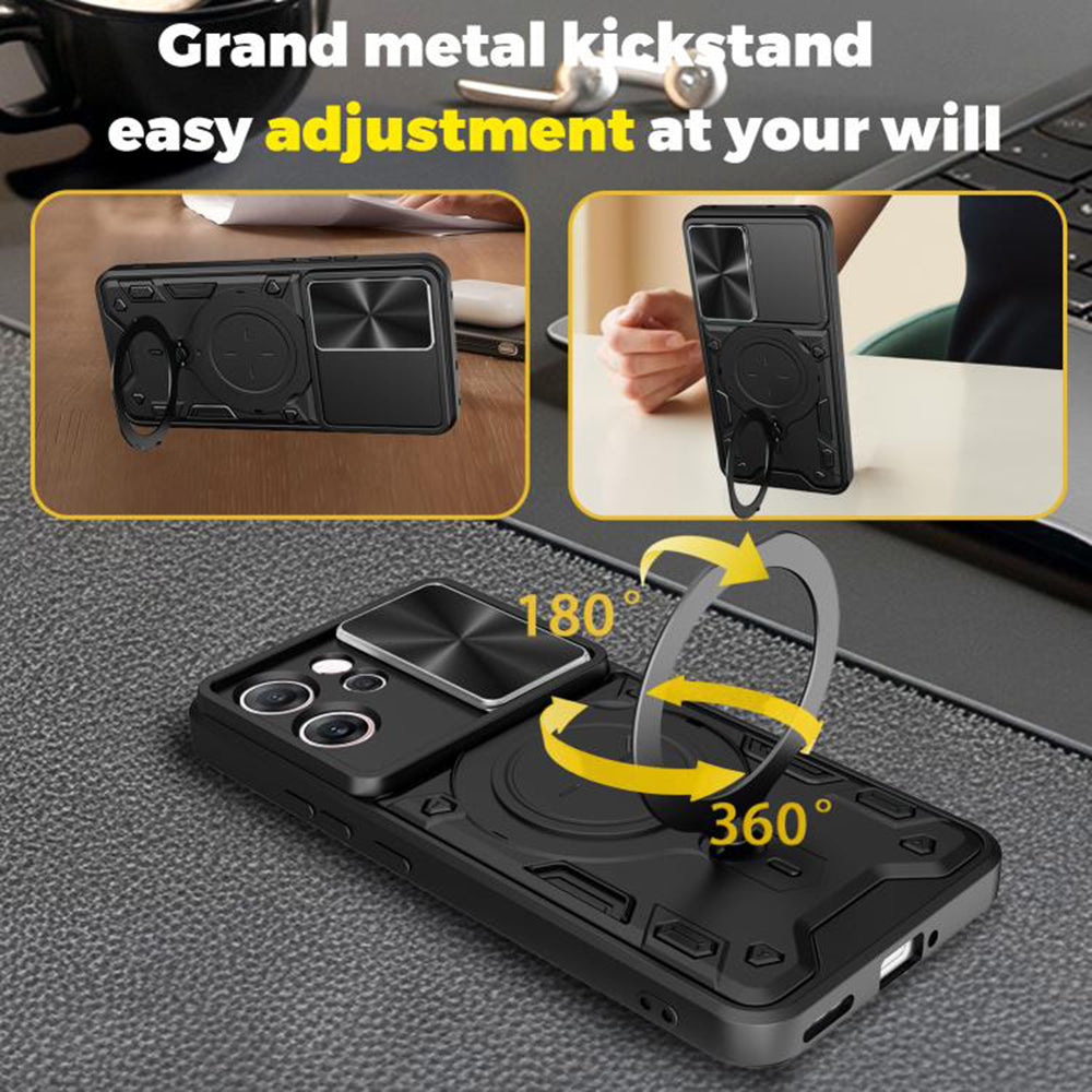 Hülle für Oppo Reno14 FS 5G / Reno14 F, Techsuit, CamGuard Pro, Schwarz