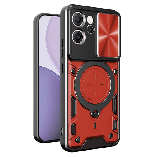 Hoes voor Oppo Reno14 FS 5G / Reno14 F, Techsuit, CamGuard Pro, Rood