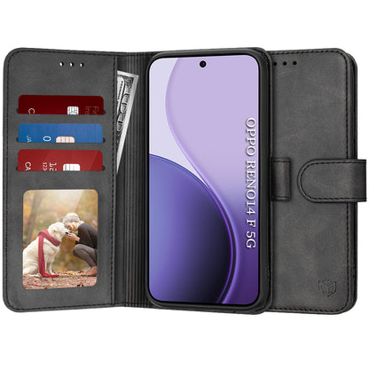 Coque pour Oppo Reno14 FS 5G / Reno14 F, Techsuit, Diary Book, Noire