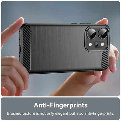 Hoes voor Oppo Reno14 Pro, Techsuit, Carbon, Zwart