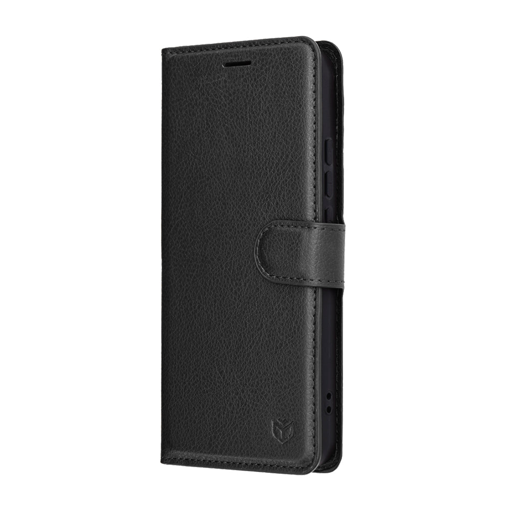 Hoes voor Oppo Reno14, Techsuit, Leather Folio, Zwart