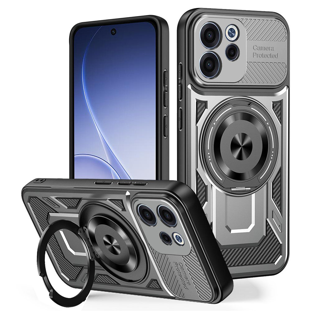Hoes voor Oppo Reno15 FS / Reno15 F, Techsuit, RuggedCam, Grijs