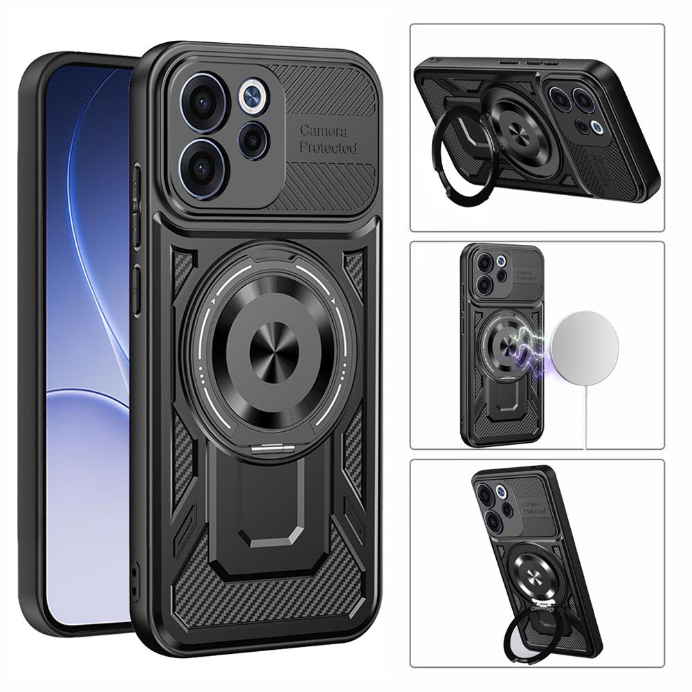 Hoes voor Oppo Reno15 FS / Reno15 F, Techsuit, RuggedCam, Grijs