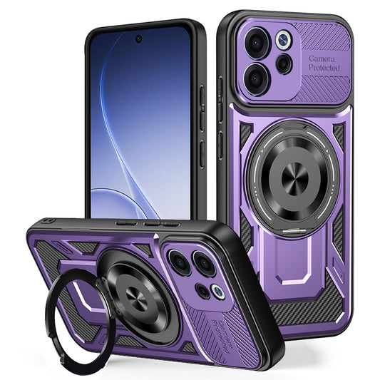 Hoes voor Oppo Reno15 FS / Reno15 F, Techsuit, RuggedCam, Paars