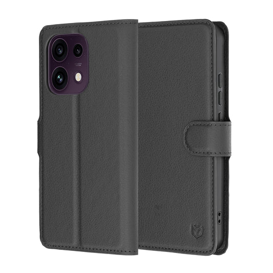 Hoes voor Oppo Reno16 F / Reno16 FS, Techsuit, Leather Folio, Zwart