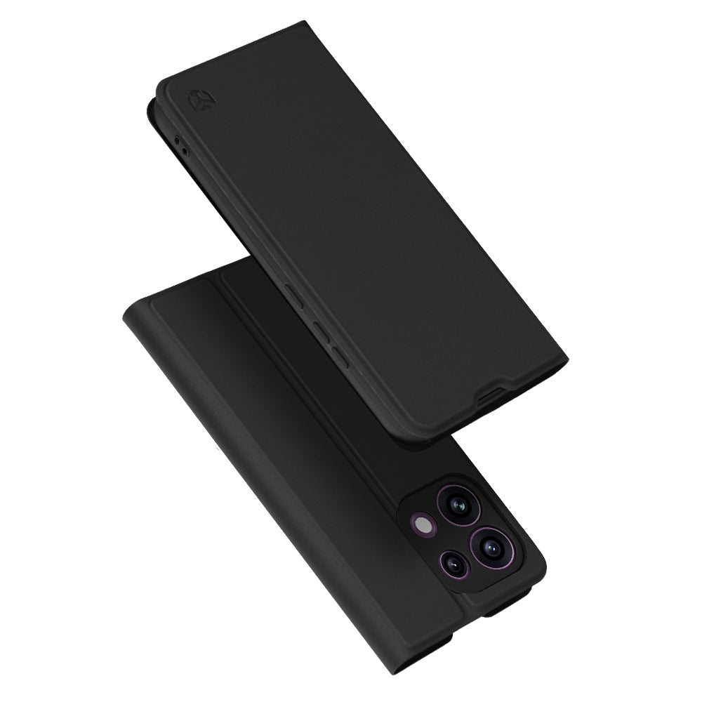 Hülle für Oppo Reno16 F / Reno16 FS, Techsuit, Magskin Book, Schwarz
