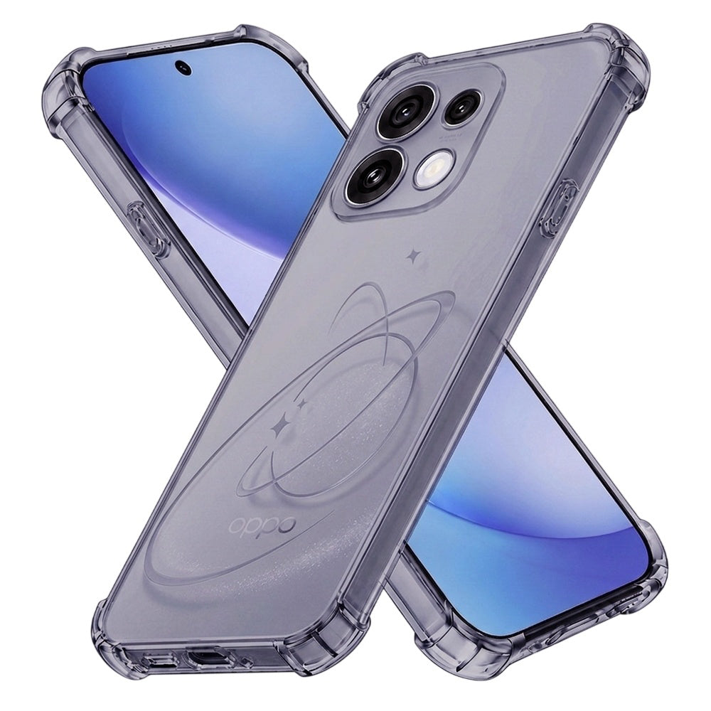 Hülle für Oppo Reno16 Pro, Techsuit, stoßfest klar, rauchfarben