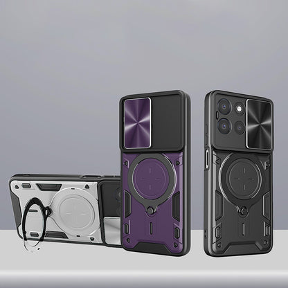 Hoes voor Oppo Reno16 / Reno16 Pro, Techsuit, CamGuard Pro, Paars