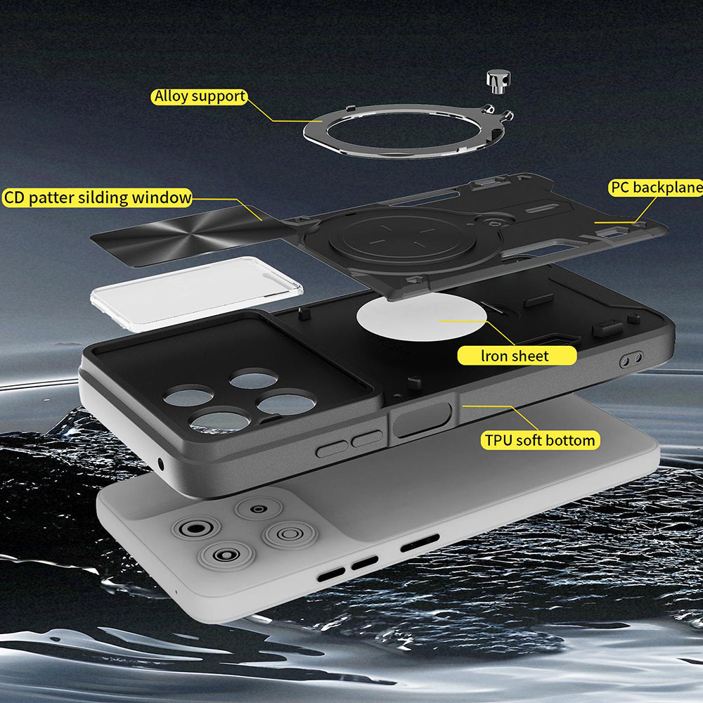 Hoes voor Oppo Reno16 / Reno16 Pro, Techsuit, CamGuard Pro, Paars