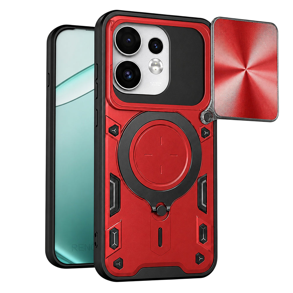 Coque pour Oppo Reno16 / Reno16 Pro, Techsuit, CamGuard Pro, Rouge