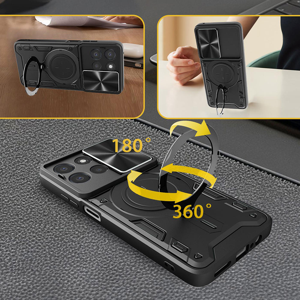 Coque pour Oppo Reno16 / Reno16 Pro, Techsuit, CamGuard Pro, Rouge
